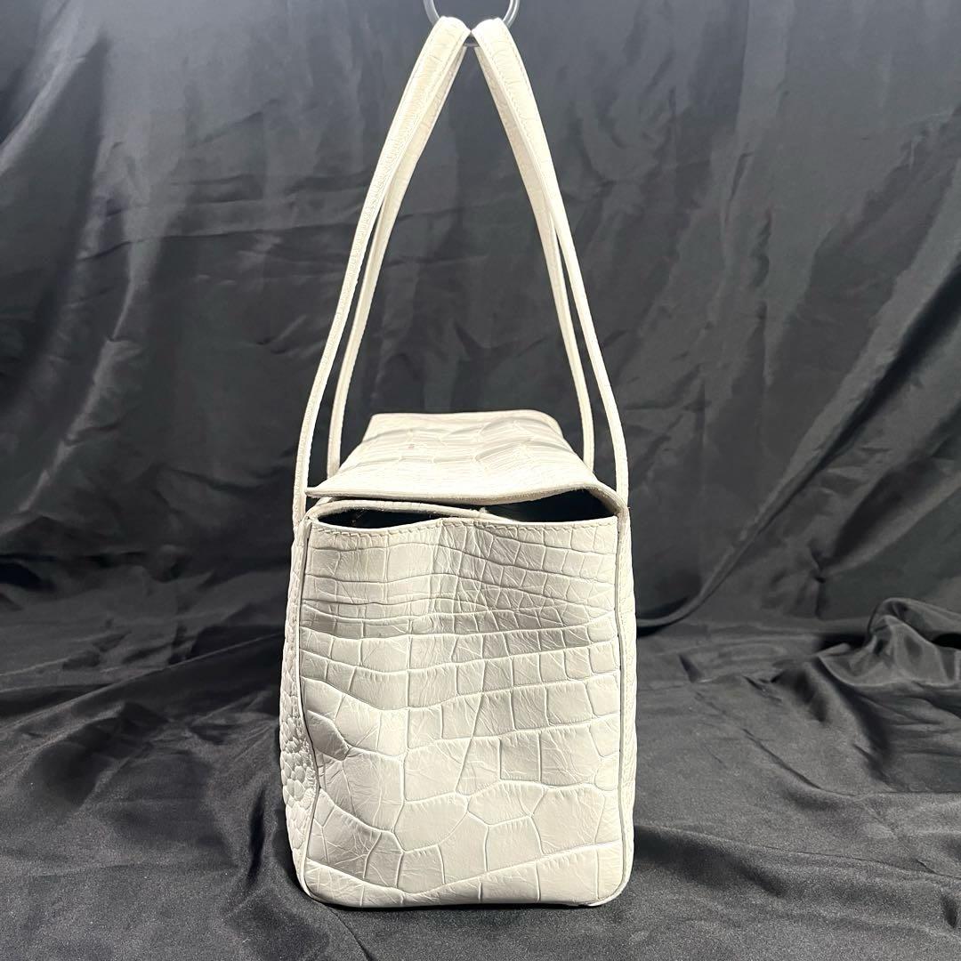 Max Mara 型押しレザー トートバッグ ハンドバッグ 収納袋付き