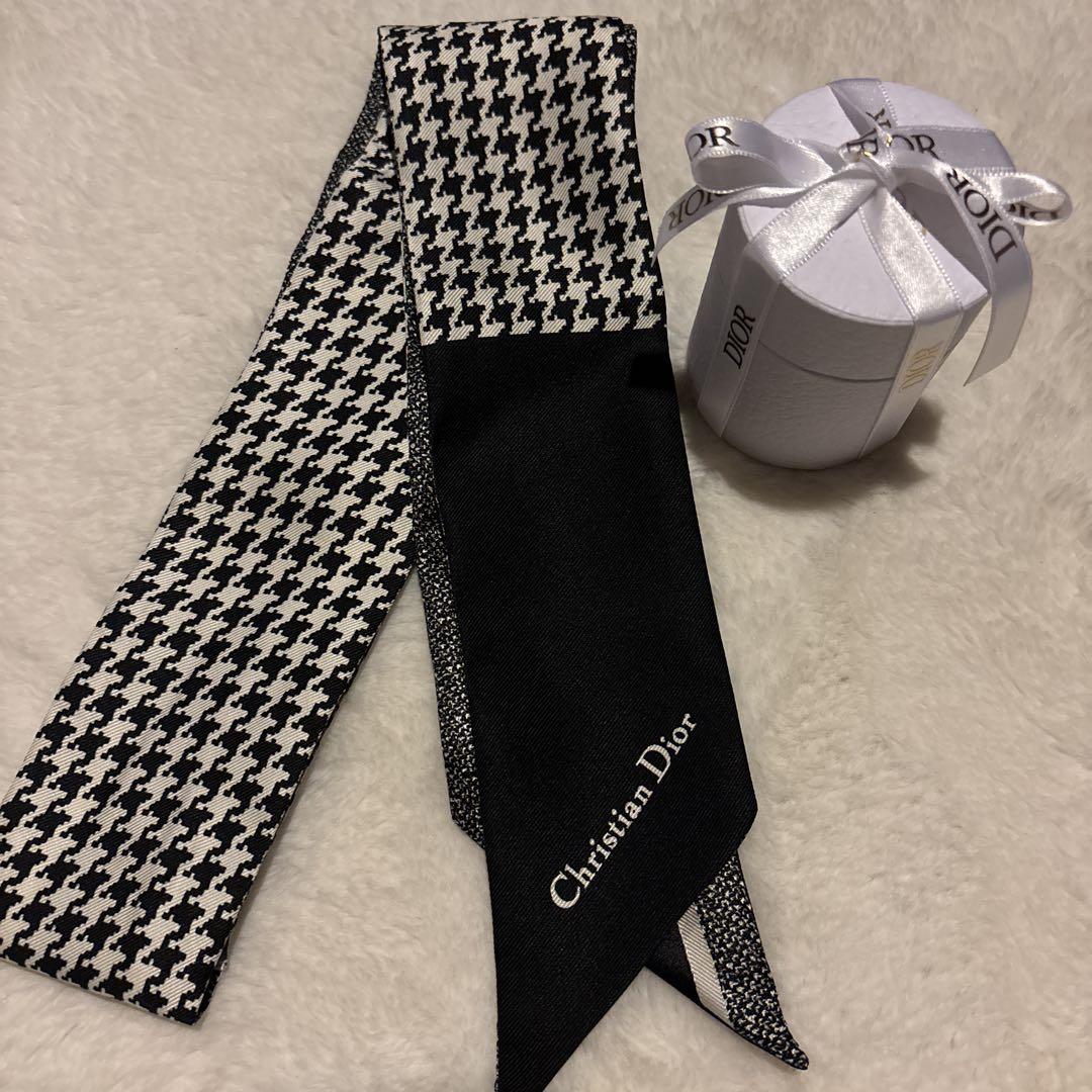 DIOR ミッツァ　スカーフ　千鳥柄