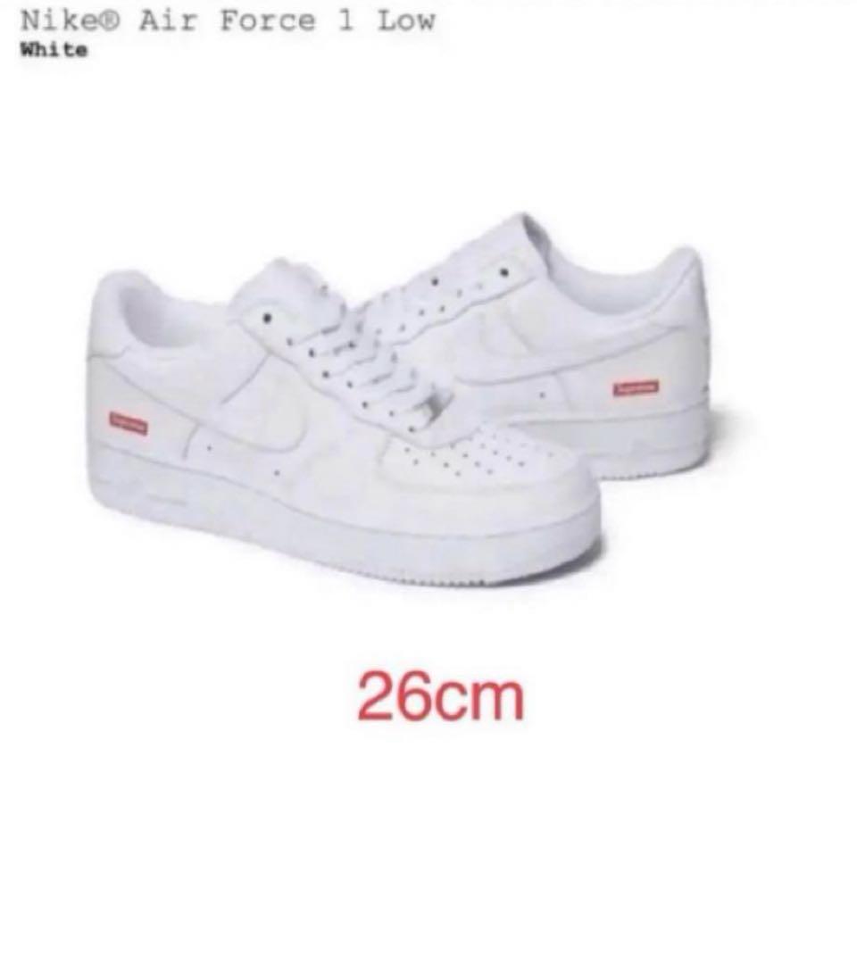 ナイキ エアフォース1 ロー シュプリーム Supreme Nike Air 白