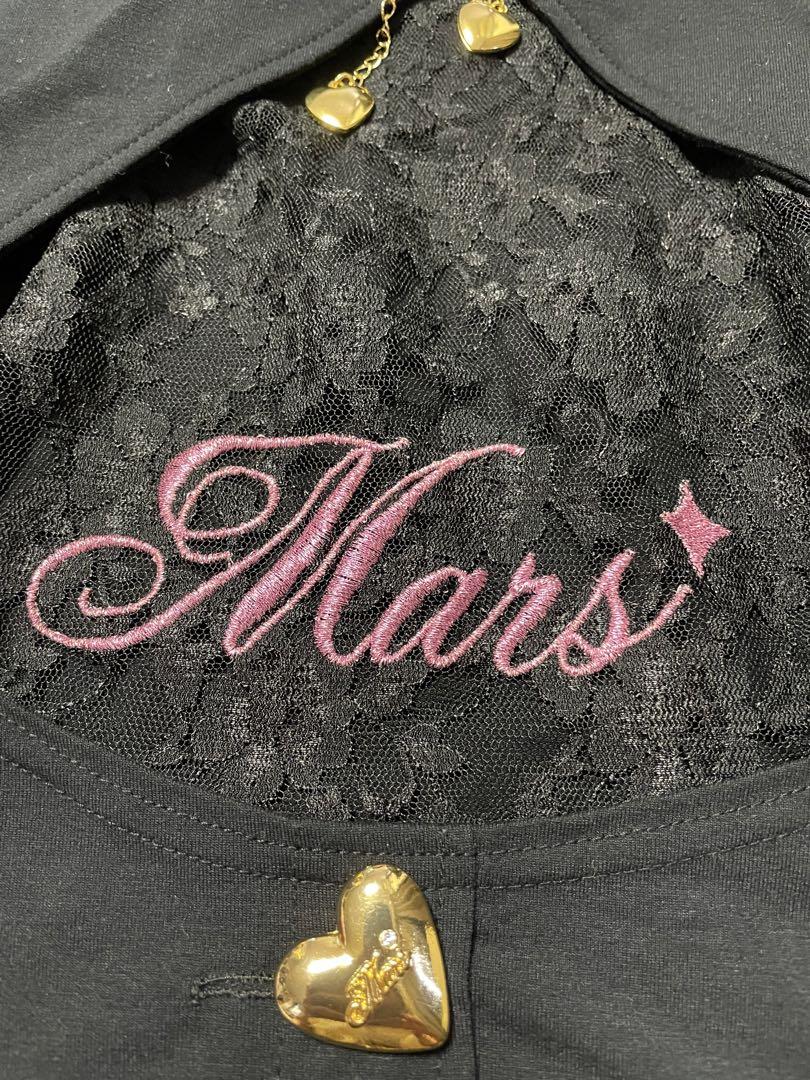 MARS 背中開きレース刺繍入りシャツ Sugar gloss
