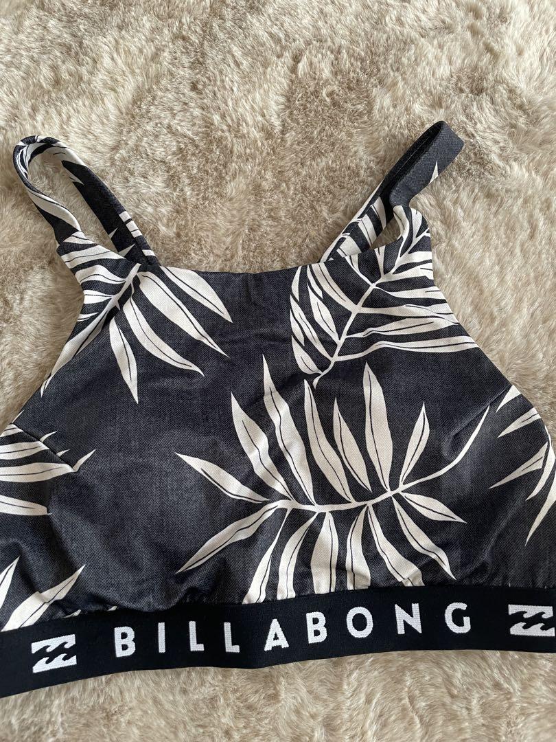 BILLABONG セパレート水着葉柄 ブラック/ホワイト