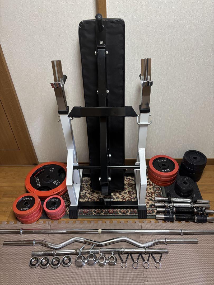 BANBANBAN【引き取り限定　東京】IROTEC ベンチプレスセット 引き取り限定 (最終価格)IROTEC ベンチプレス＋セイフティーラック