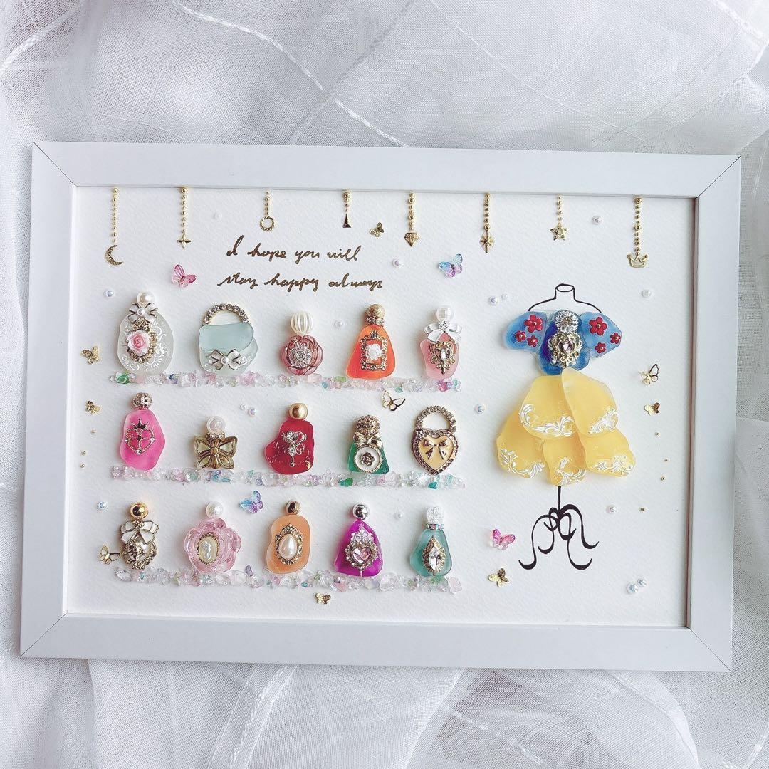シーグラスアート　オシャレ　プリンセス　香水　化粧品　フレンチガーリー　雑貨