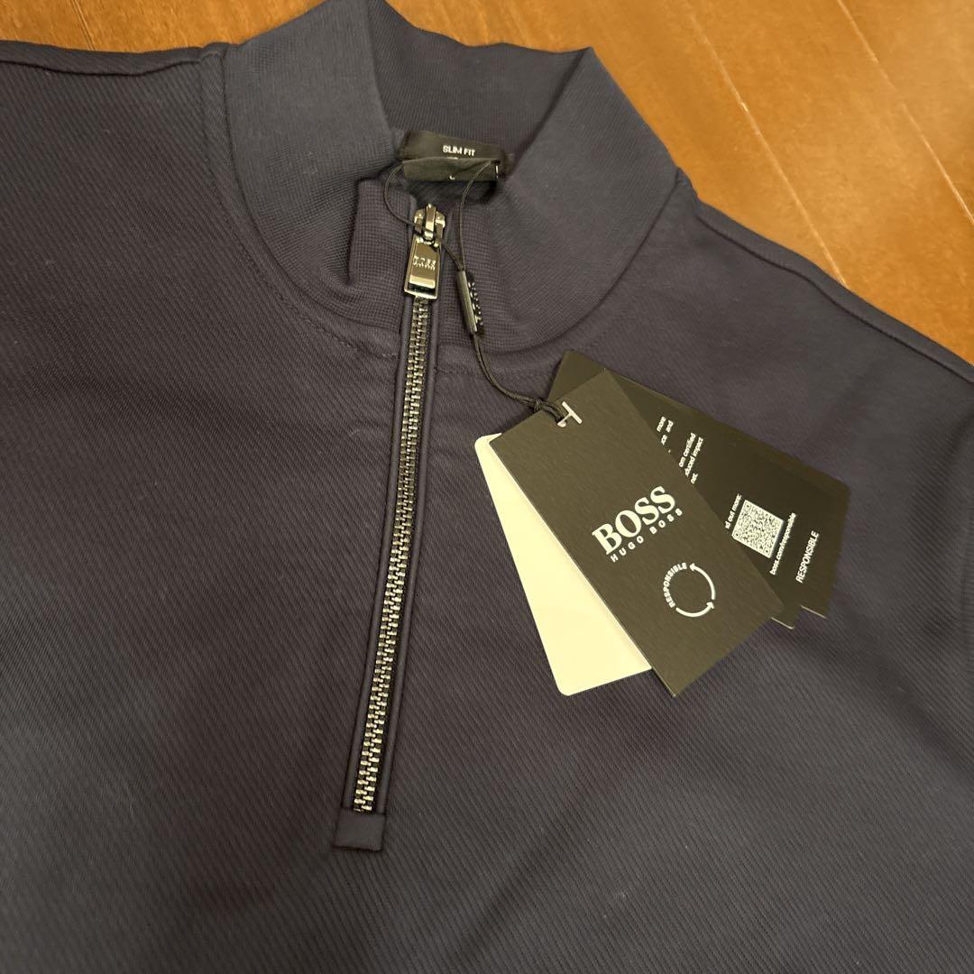 専用。新品未使用BOSS ネイビー ハーフジップカットソー 新品
