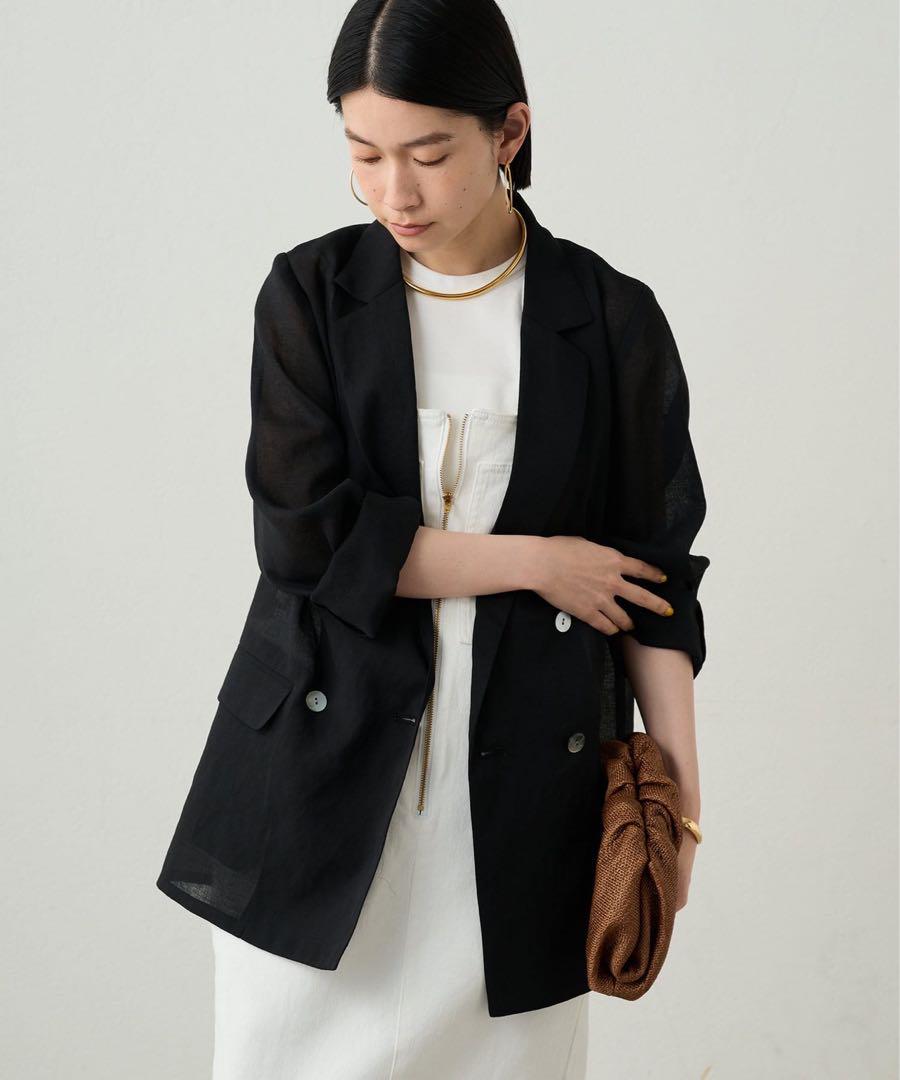 ラウンジドレス　シアージャケット　綿麻 LOUNGEDRESS ラウンジドレス リネンライクシアージャケット