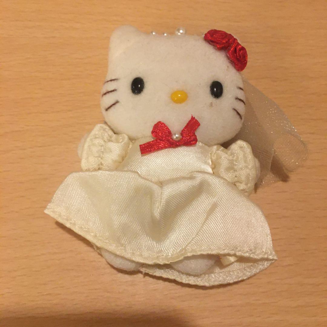 ハローキティ ミニ ぬいぐるみ ウェディング ローズ マスコット 激レア