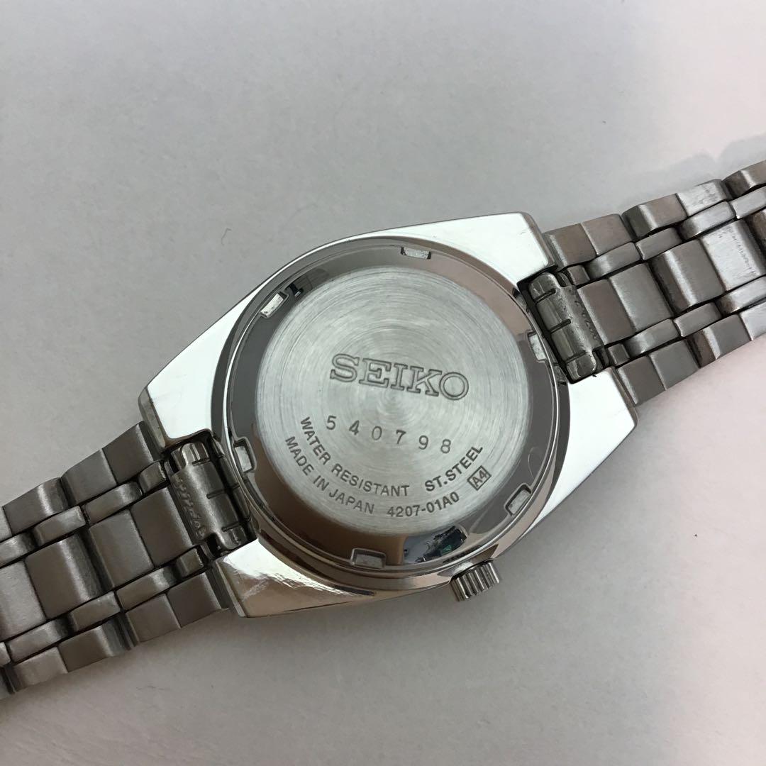 【人気ショップが最安値挑戦！】 SEIKO 5 自動巻き時計 レディース シルバー 日本製4207-01A0 時計