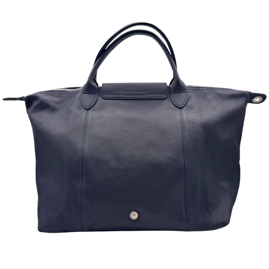 LONGCHAMP ロンシャン 2way プリアージュ オールレザー ネイビー