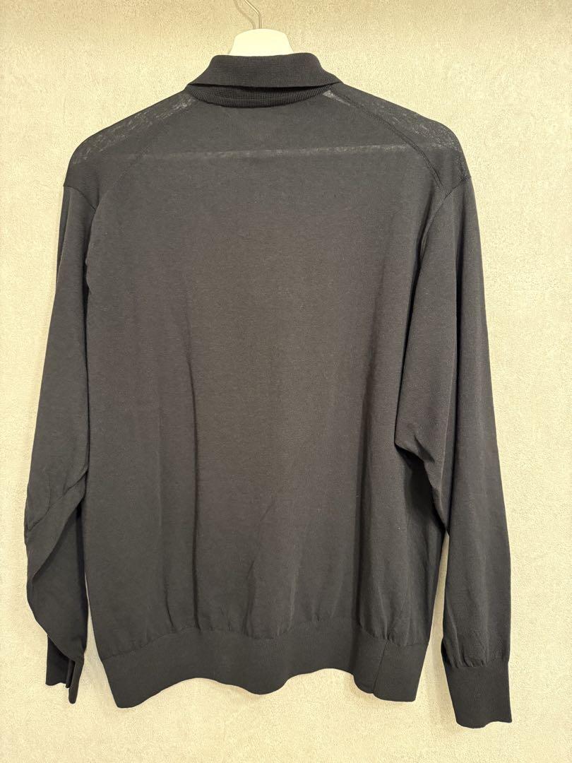 COMOLI 25SS COTTON KNIT POLO コモリ ニットポロ 25ss COMOLI コットンニットポロ 1 ブラック
