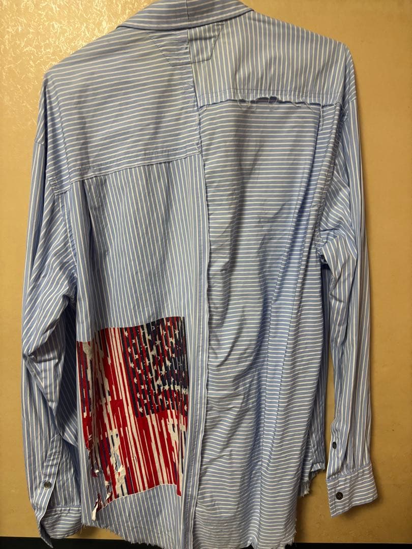 FORSOMEONE AKオーバーサイズストライプシャツM・FORSOMEONE