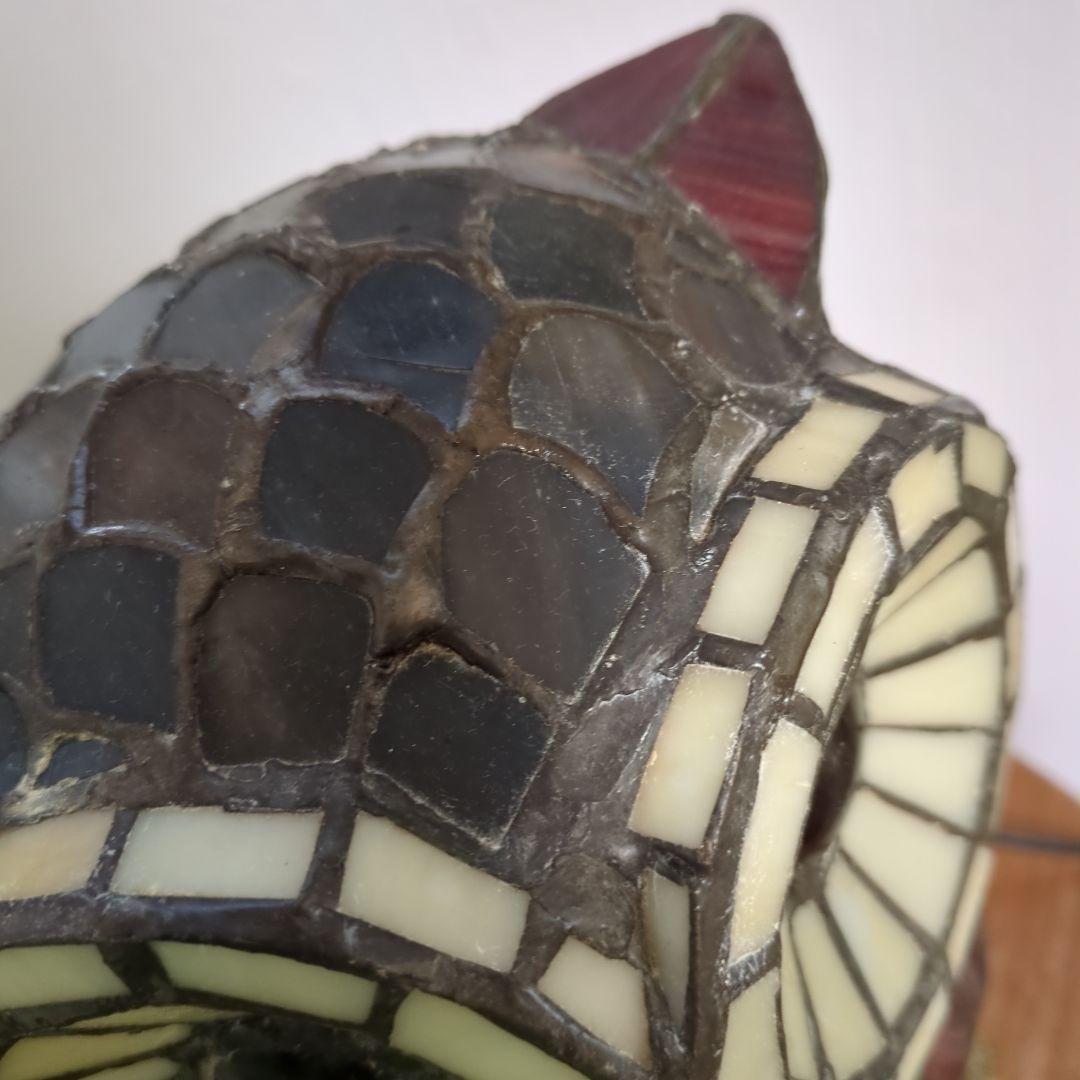 USEDのフクロウのステンドグラスの置物