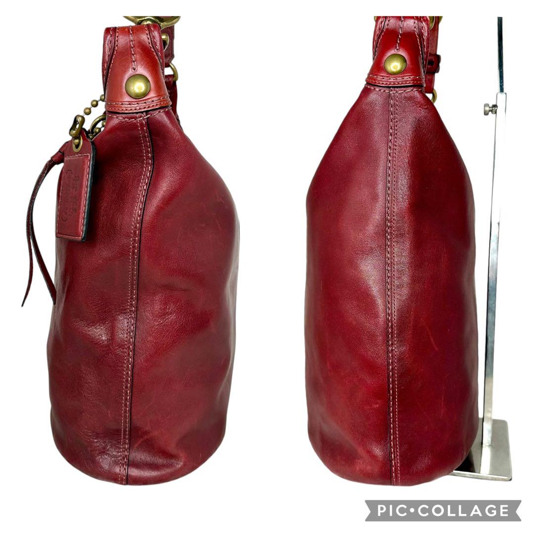【美品☆】コーチ　COACH レザー　ショルダーバッグ　斜め掛け　バケツ