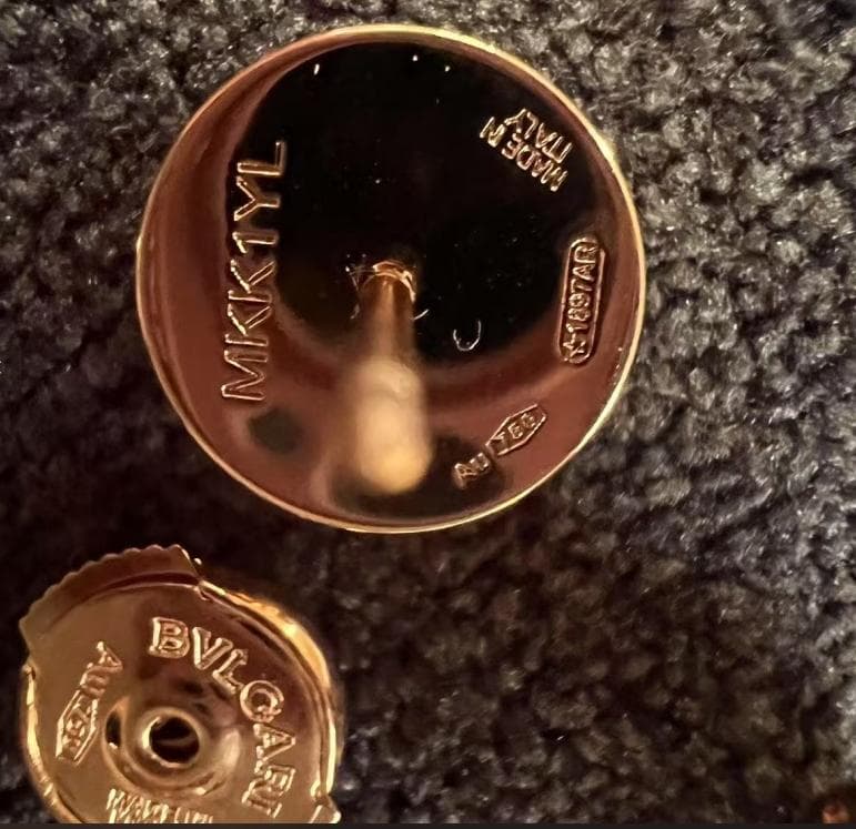 美品☆BVLGARI☆ブルガリブルガリ☆750[K18PG]シェルピアス