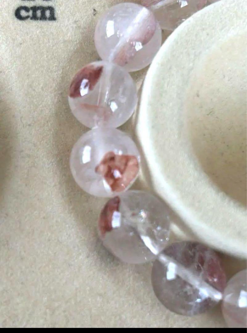 贅沢品 ハンドメイド】高品質 12mmブレスレット❣️ マニカラン(ピンク)水晶 アクセサリー