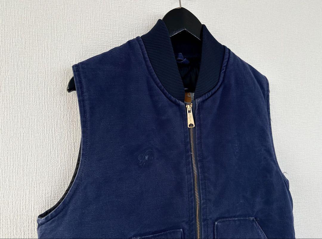 超超スペシャル 80s アメリカ製 ヴィンテージ カーハート ベスト L ブルー 超超スペシャル 80s アメリカ製 ヴィンテージ カーハート ベスト