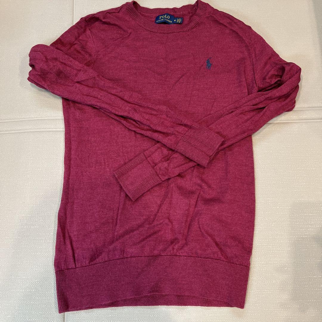 POLO RALPH LAUREN ピンク 長袖セーター M