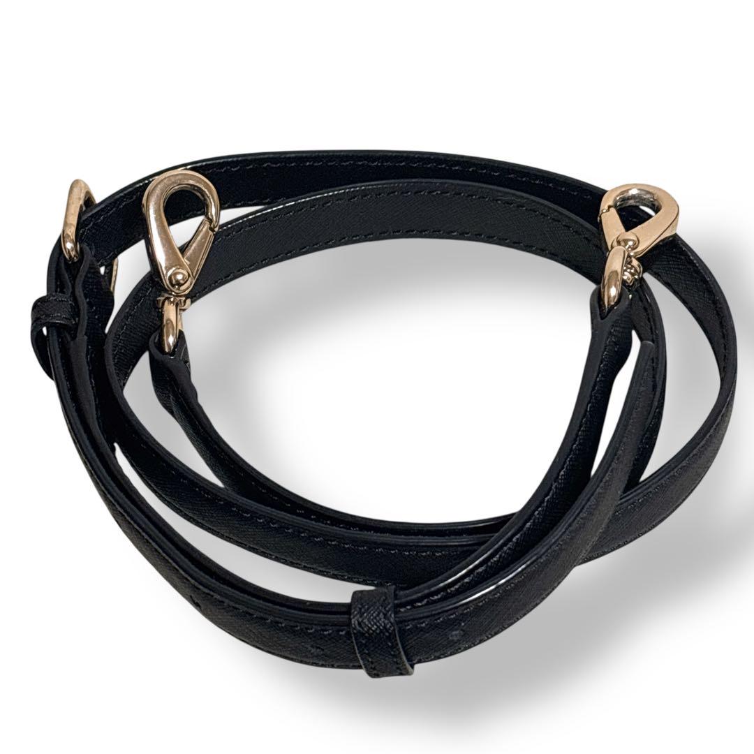 極美品　ケイトスペード キルティング　ショルダーバッグ　2way　ナイロン　黒