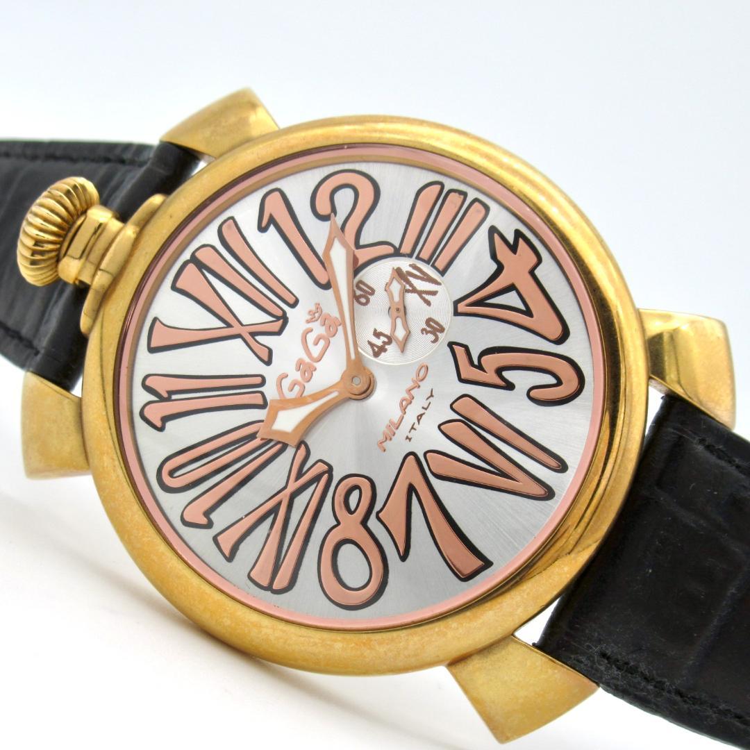 極美品】GaGaMILANO ガガミラノ 腕時計 マヌアーレ スリム 46mm