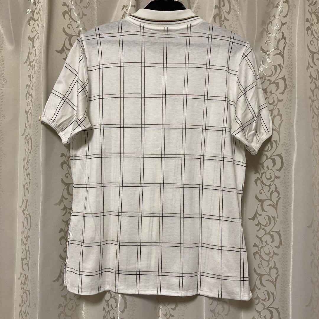 Aquascutum チェック柄 ゴルフ等半袖前開きシャツ - メルカリ