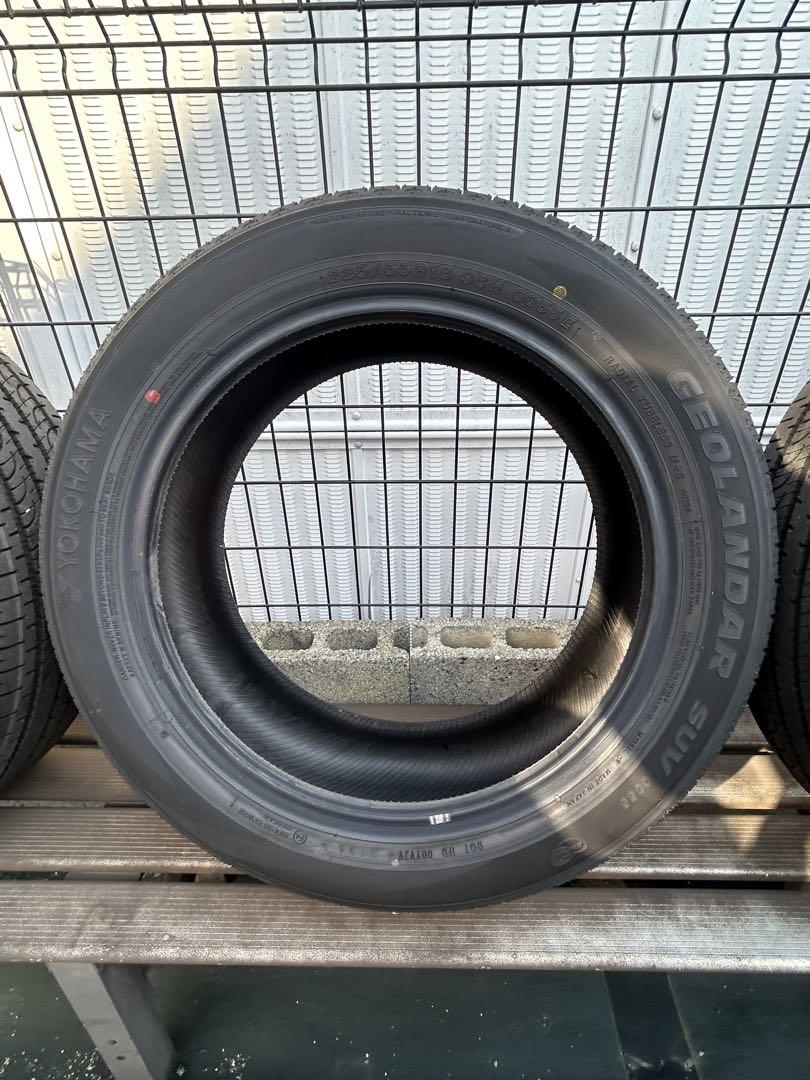 デリカD5 新車外し4本225/55R18 YOKOHAMA GEOLANDAR