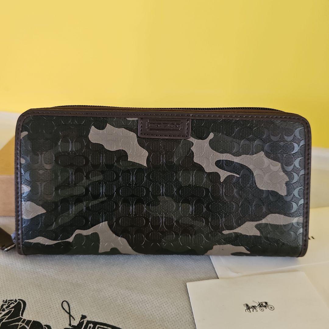 COACH ラウンド ファスナー ウォレット 長財布 新品 迷彩柄