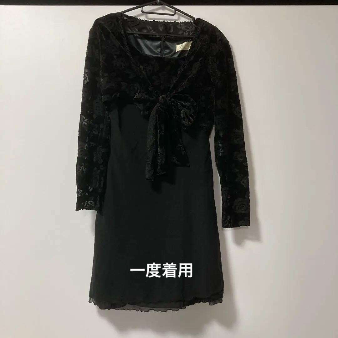 GENETWEN 黒いレースドレス＆ボレロ