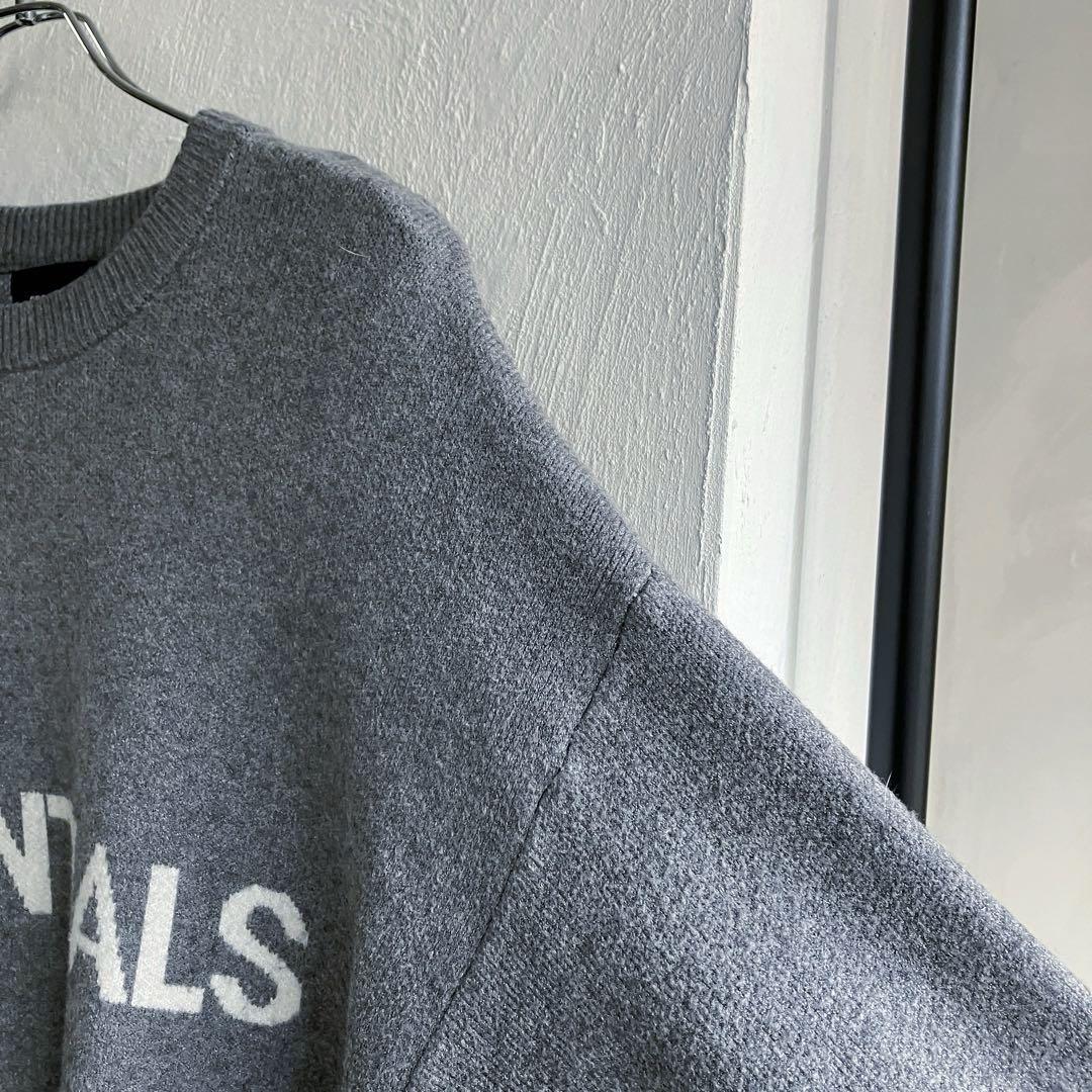 魅力的な OF FEAR ESSENTIALS GOD FOG コットンニット ロゴ入り トップス