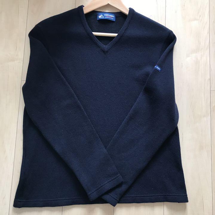美品 ダブルフェイス セーター M 0CPM3-m54799233671 セントジェームス Vネック 安い新作