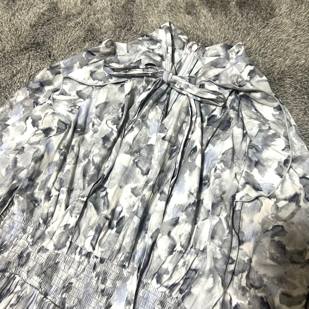 未使用級 セルフォード 24年モデル ワンピース ボウタイ フラワープリーツ36 未使用級 セルフォード 24年モデル ワンピース ボウタイ フラワープリーツ36