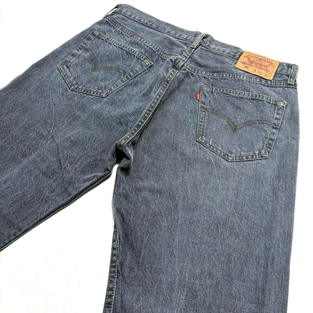美品 W36 先染め ブラック リーバイス 501 デニム ジーンズ ジーパン