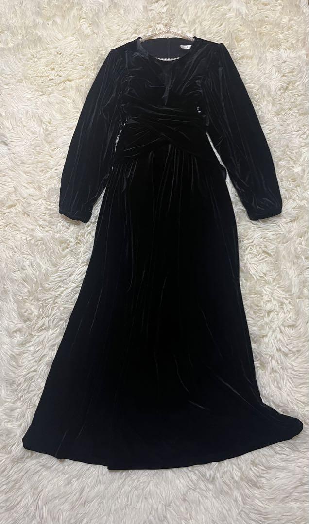 【送料込】 ロングワンピース Ayla 美品 ドレス 完売 人気 ベルベット スーツ・フォーマル・ドレス