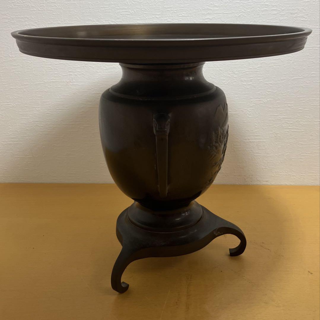 【花器】薄端　勝雲作　生花　金属製　華道　日本文化　コレクション　インテリア