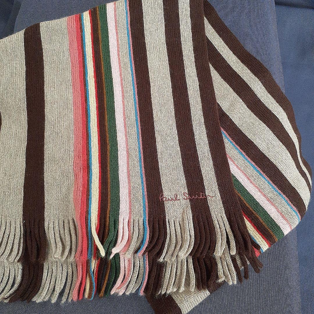 Paul Smith ストライプマフラー ウール