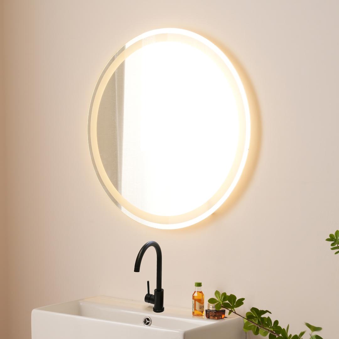 LED浴室ミラー 丸型 60*60CM ウォールミラー 洗面ミラー 化粧鏡 照明