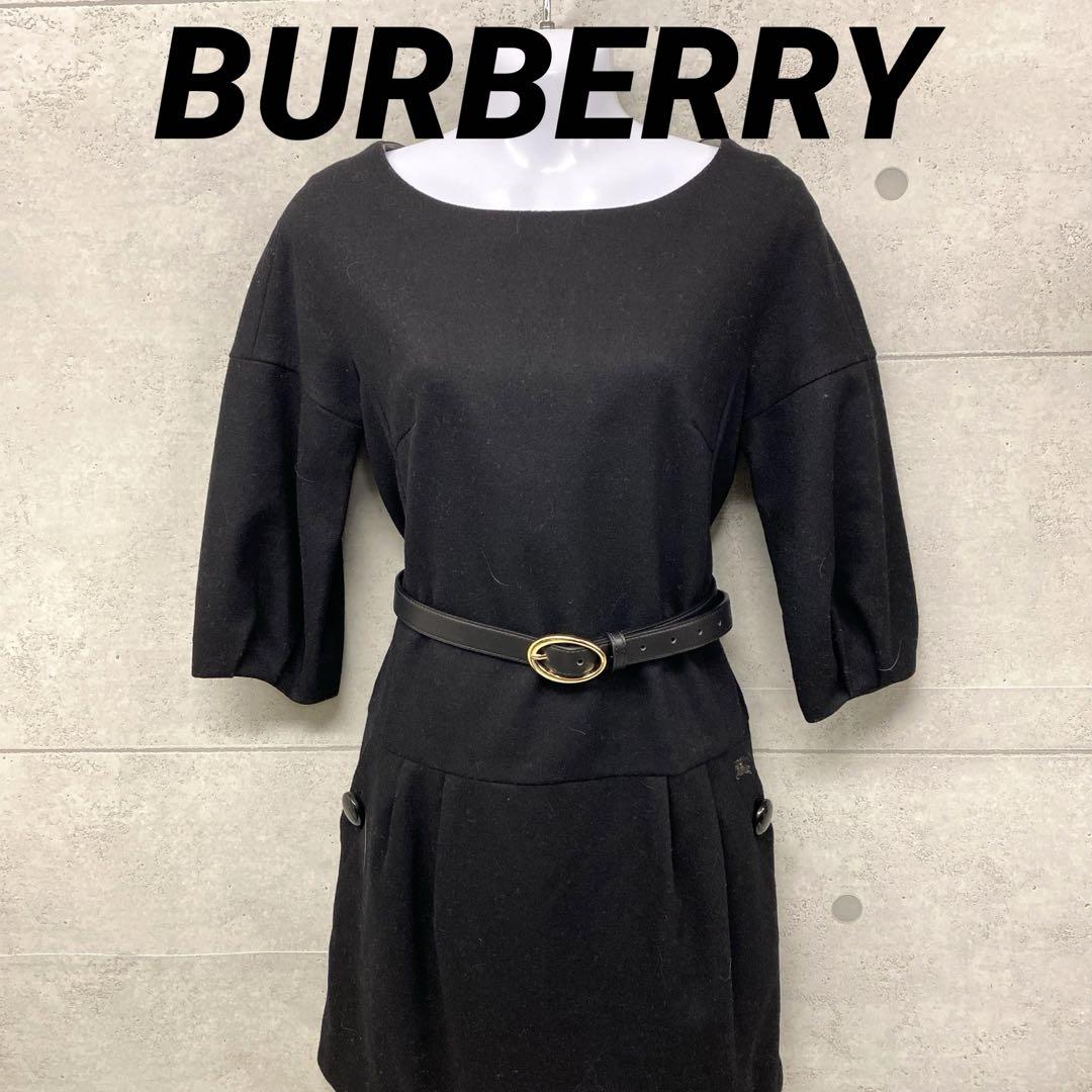 BURBERRY BLUE LABEL 半袖ワンピースウール レディース M