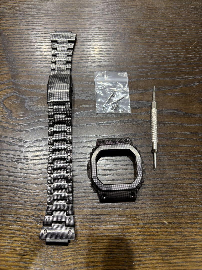 GMWB5000カスタム用 カモフラ 迷彩 ステンレス製 ベゼルベルト工具セット