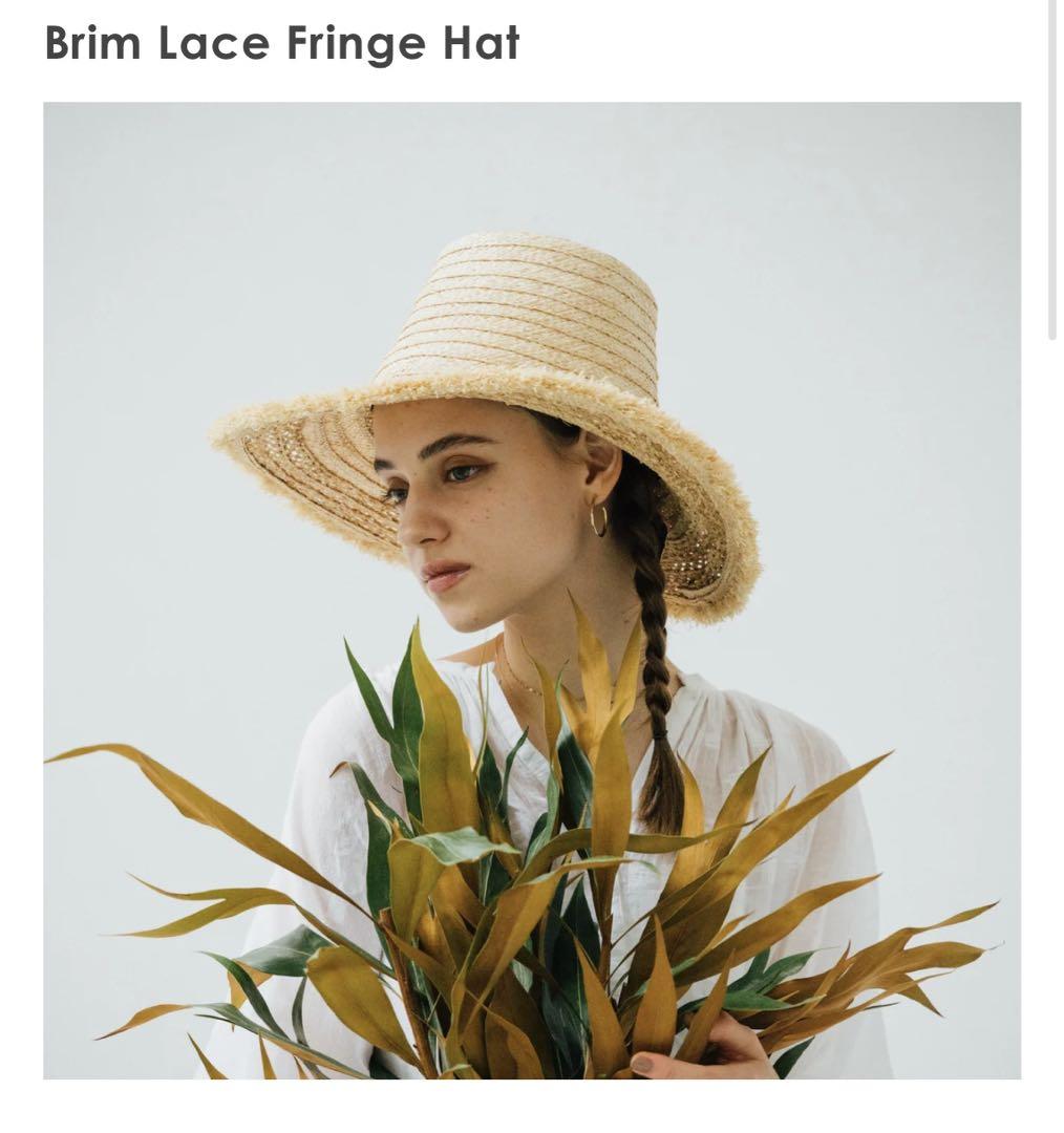 marihoja マリホジャ　Brim Lace Fringe Hat 新品
