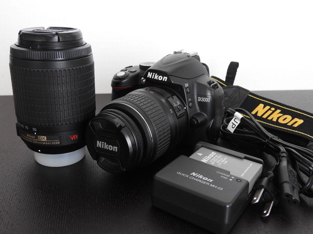 Nikon D3000 ニコン デジタル一眼レフ レンズ2本セット 動作確認済み
