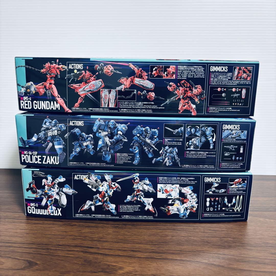 HG 1/144 赤いガンダム GQuuuuuuX 軍警ザク 3点