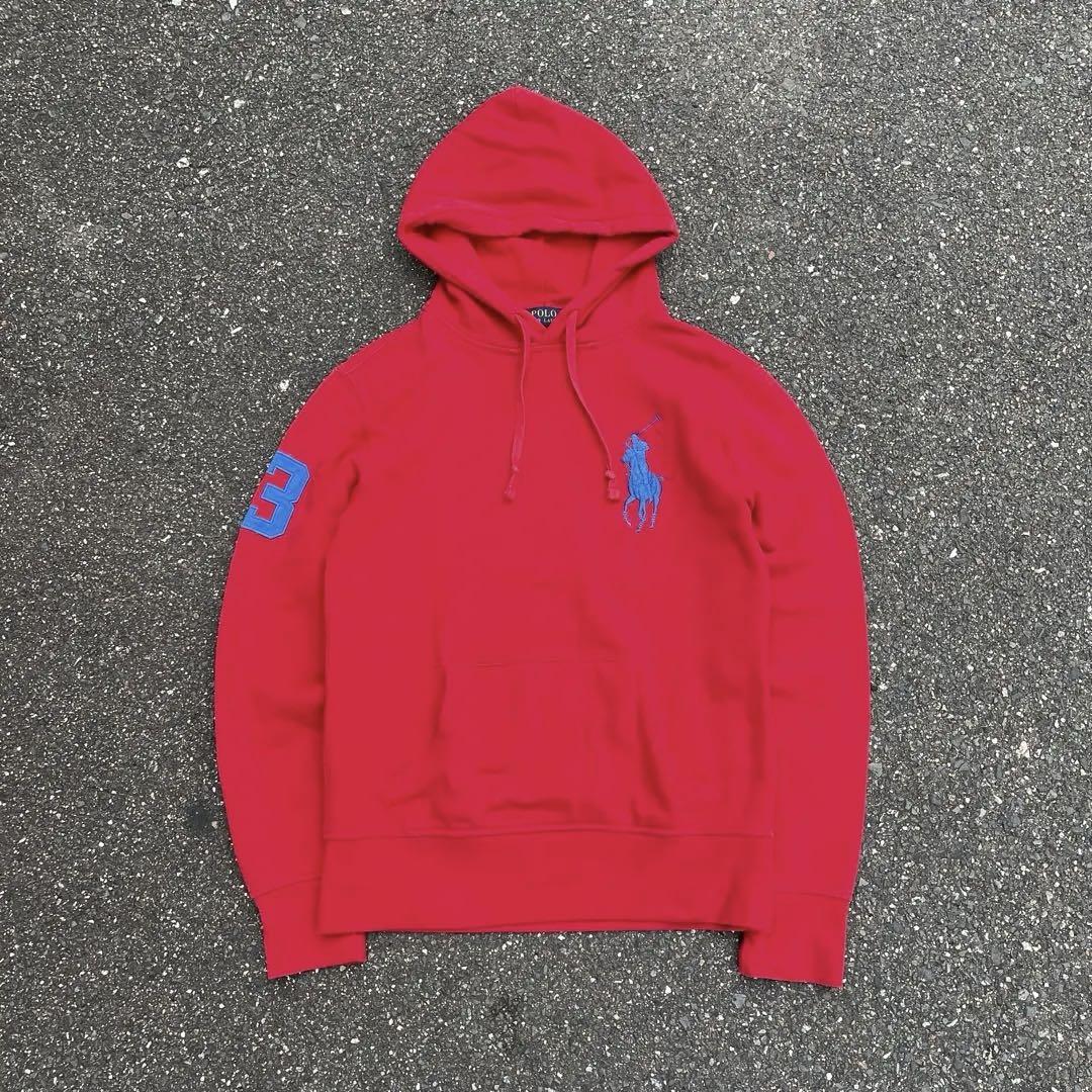 Polo Ralph Lauren パーカー Y2K 刺繍ロゴ フード 古着