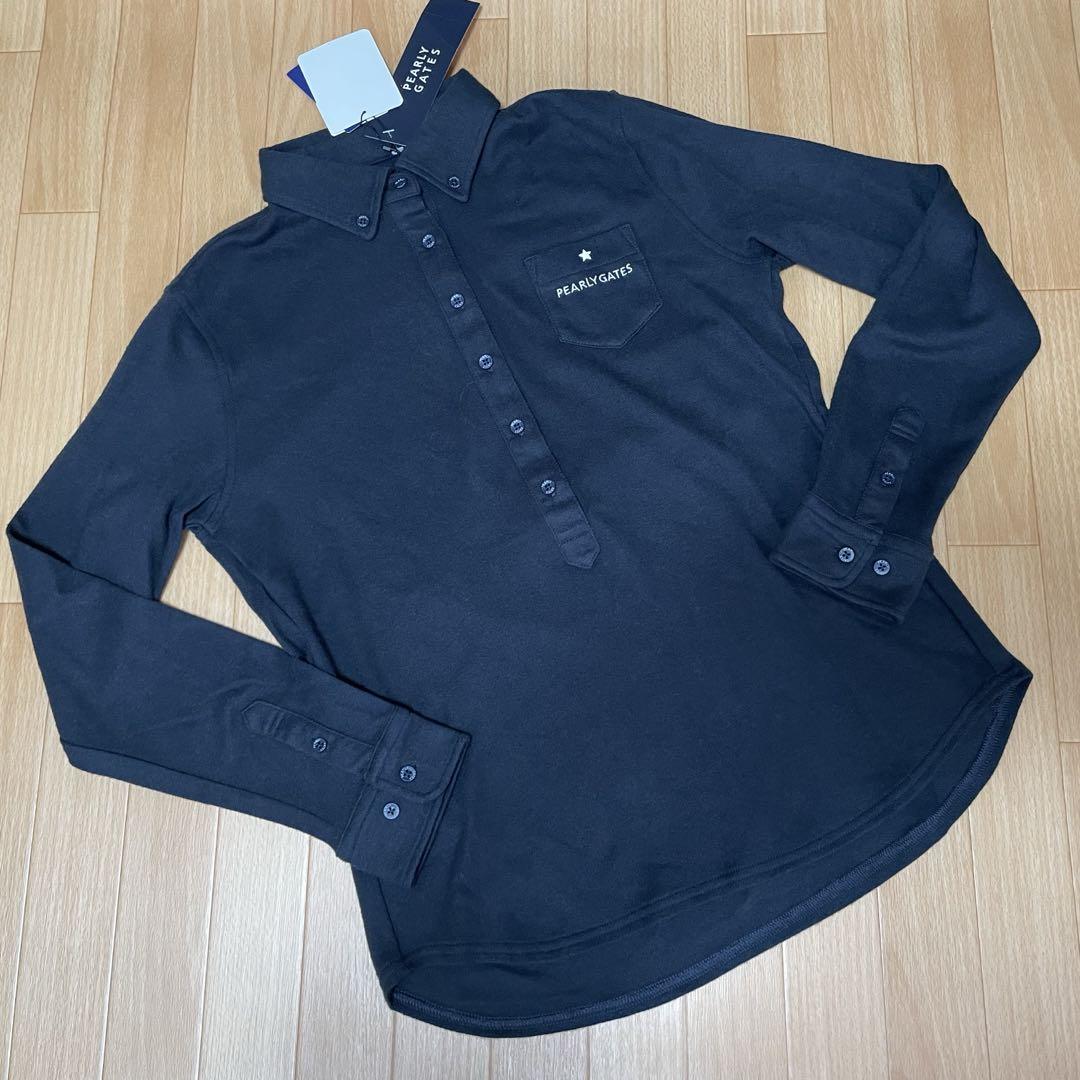 新品 パーリーゲイツ PEARLY GATES 長袖シャツ 0 ブラック