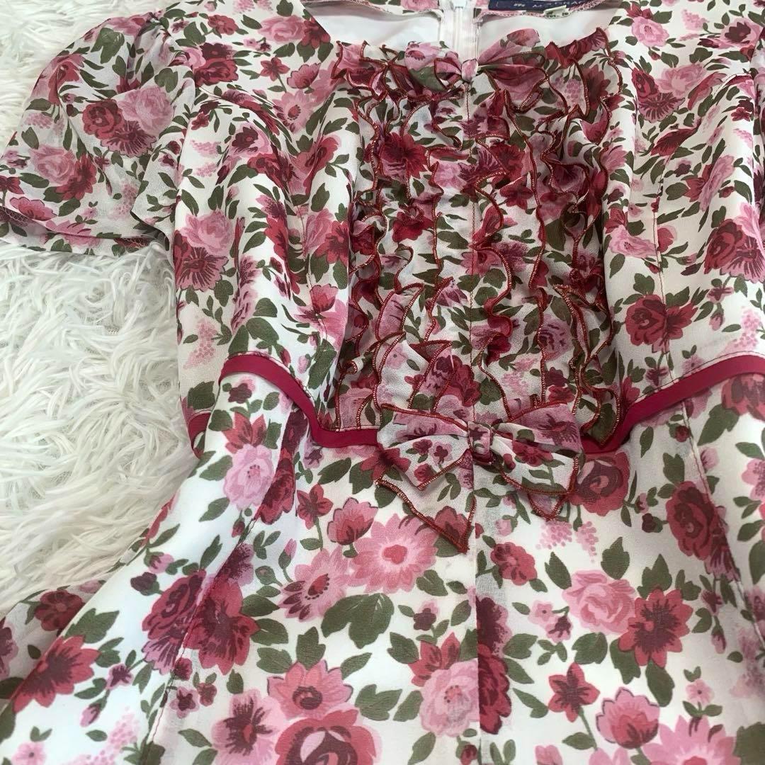 D57.美品◇ エムズグレイシー【花柄（総柄）◇ワンピース】M