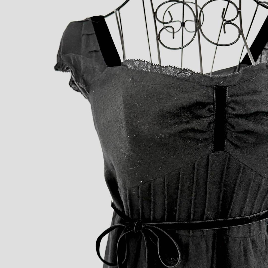 バーバリーブルーレーベル ◾️黒 36 半袖 ワンピース 春夏　ドレス　S