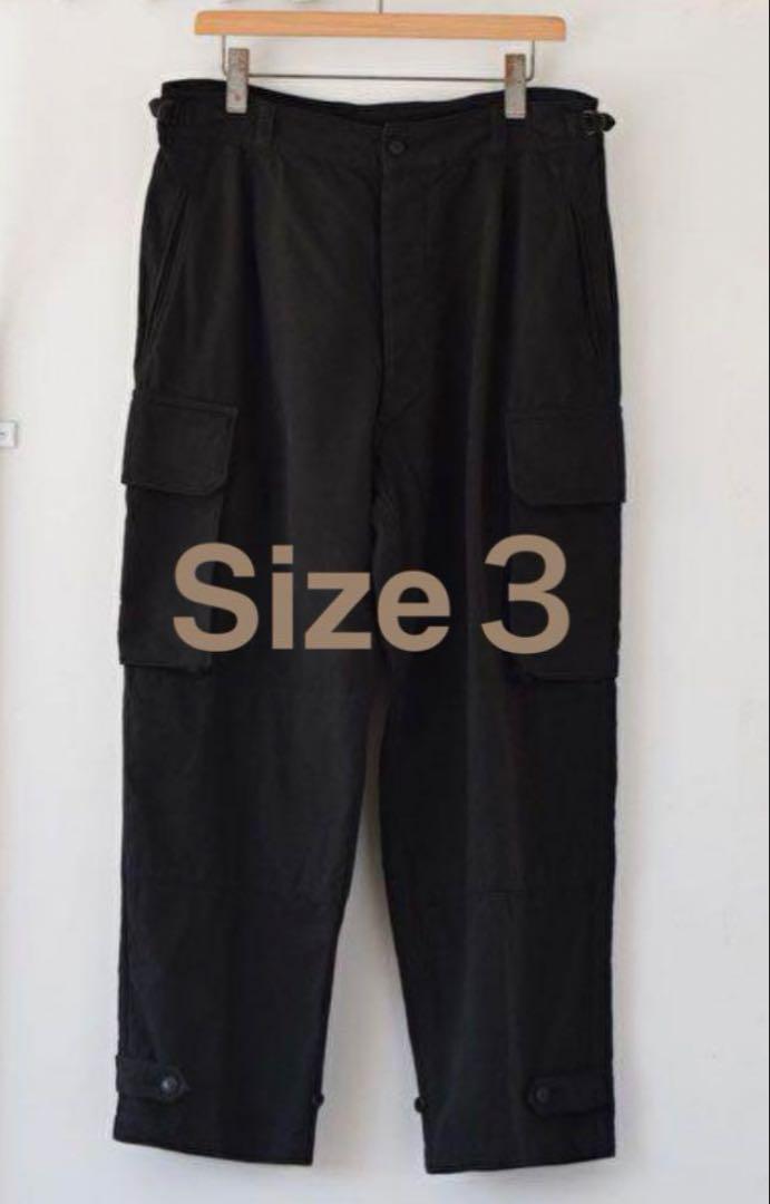 comoli 22ss コモリブラックm47 6ポケットパンツ サイズ3