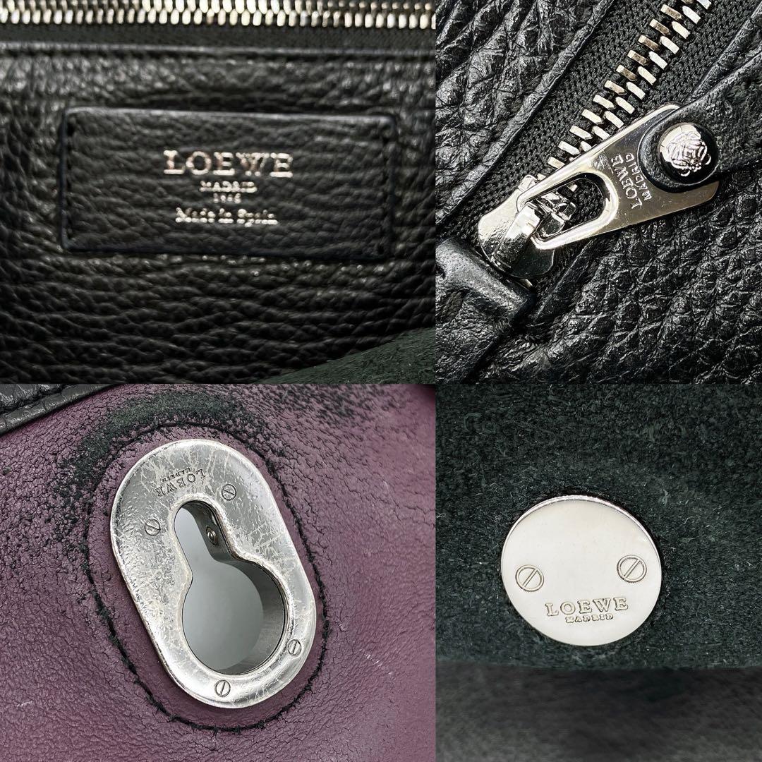 LOEWE】2wayバッグ カルテロ アナグラム シルバー金具 レザー