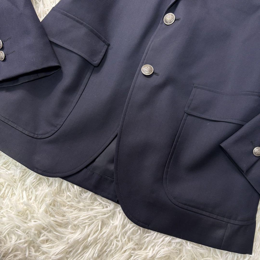 【全品送料無料】 MARLANE × 極美品✨Kent 紺ブレ ウール M 銀ボタン イタリア製 ジャケット・アウター