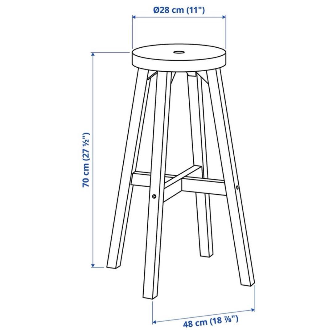 廃盤品 IKEA スコグスタ SKOGSTA スツール カウンターチェア