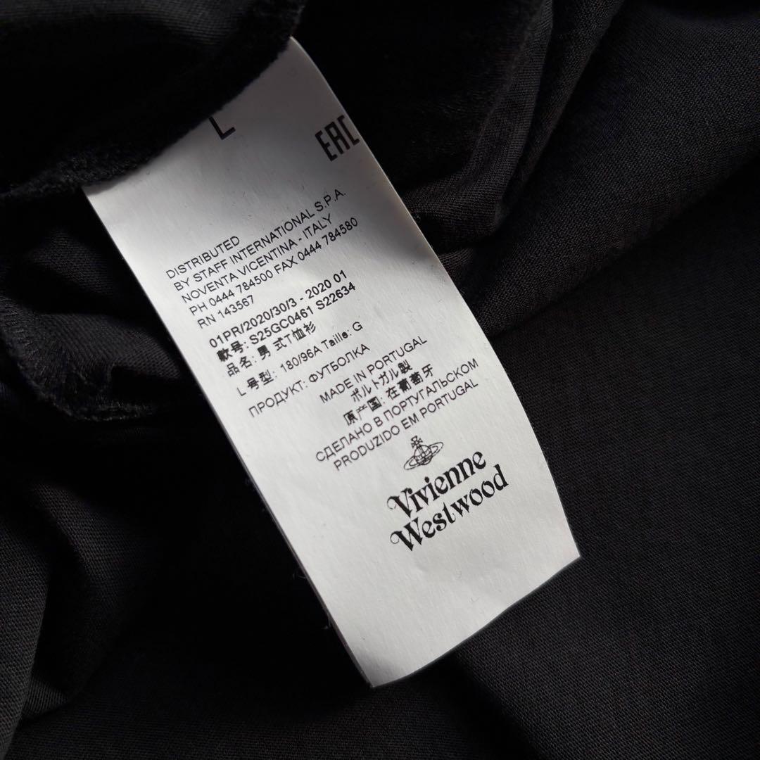 ヴィヴィアン・ウエストウッド　ロングTシャツ　刺繍ロゴ　Lサイズ　ブラック　古着
