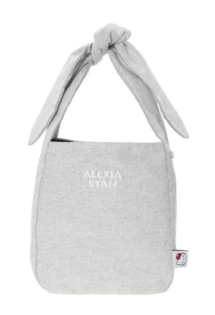 バッグ SanrioxALEXIA STAM Ribbon Tote Bag White