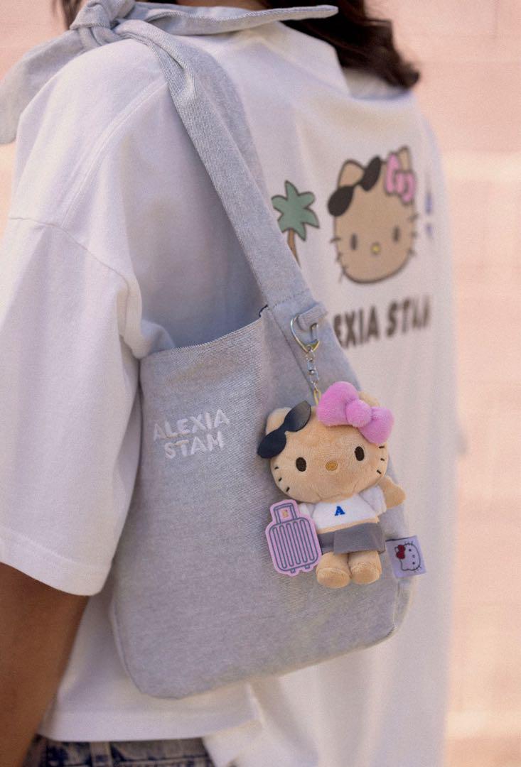 バッグ SanrioxALEXIA STAM Ribbon Tote Bag White